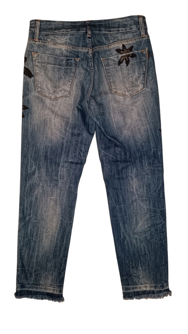 Pantalón Vaquero Boyfriend con bordados. - Imagen 4