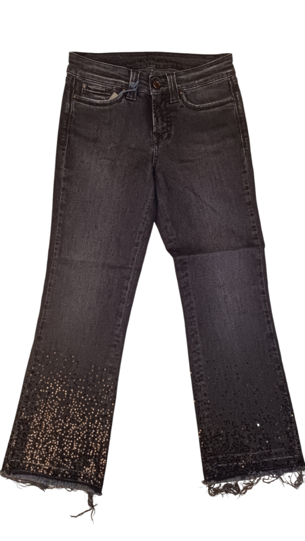 pantalon vaquero negro con lentejuelas sos jeans