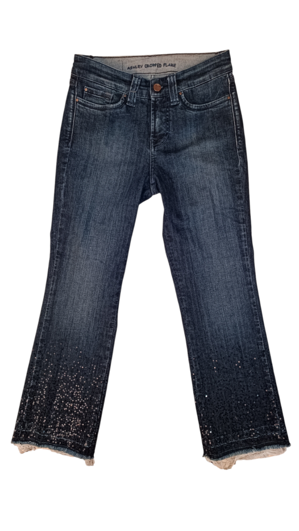 Pantalón vaquero cropped Lentejuelas. - Imagen 2