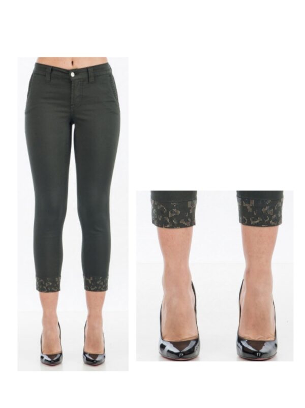 Pantalón verde con strass - Imagen 5