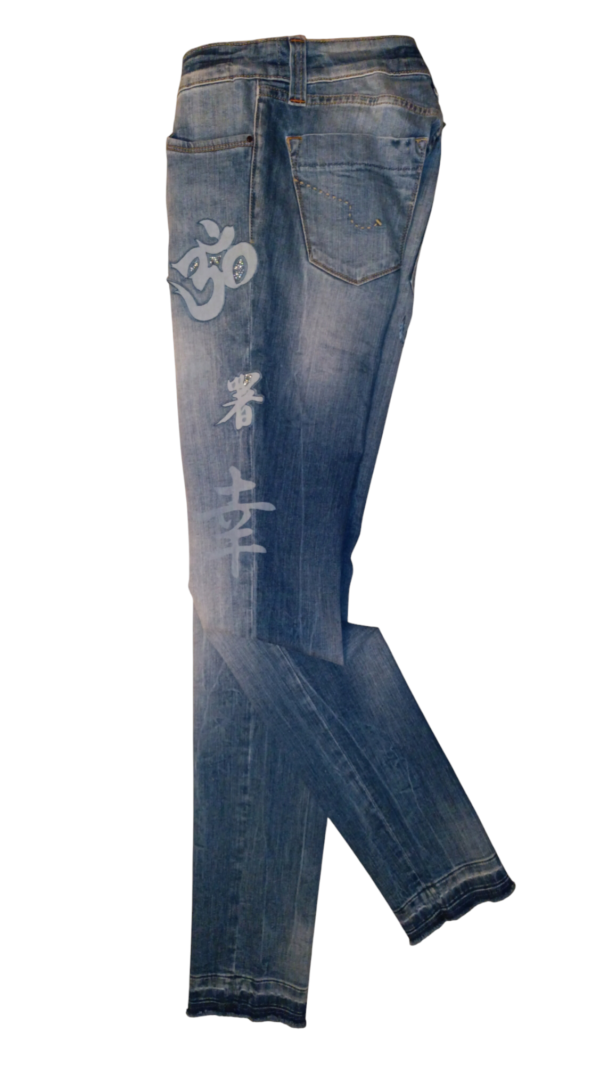 Pantalón denim estilo japonés. - Imagen 3