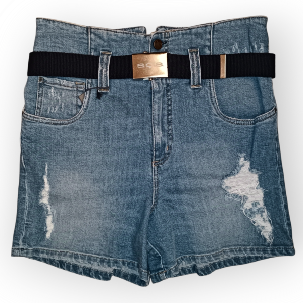 short,vaquero, mujer.