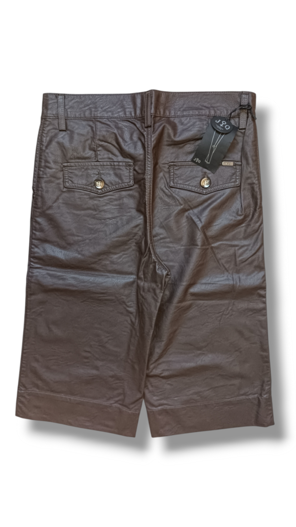 pantalon-bermuda-mujer-ecopiel-chocolate-spazio-styla