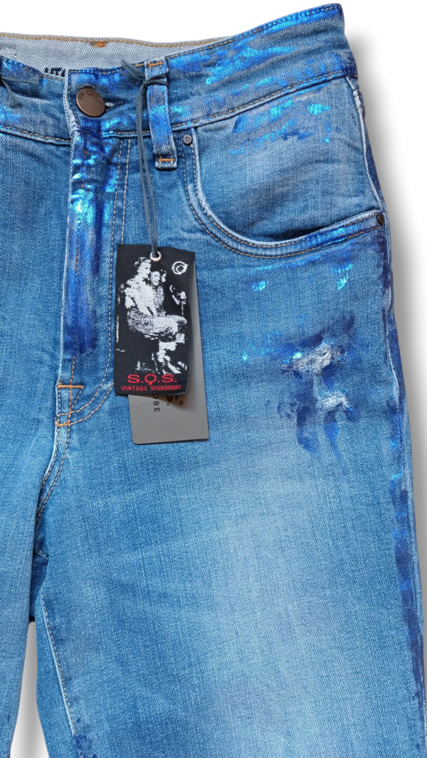 Pantalón vaquero metalizado. Sos jeans - Imagen 8
