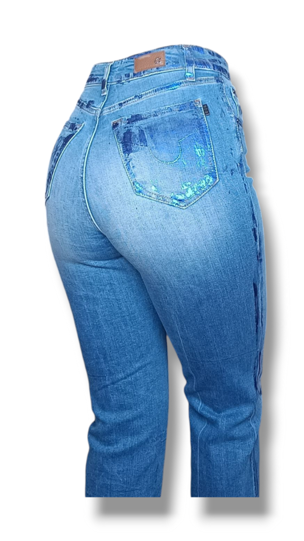 Pantalón vaquero metalizado. Sos jeans - Imagen 4