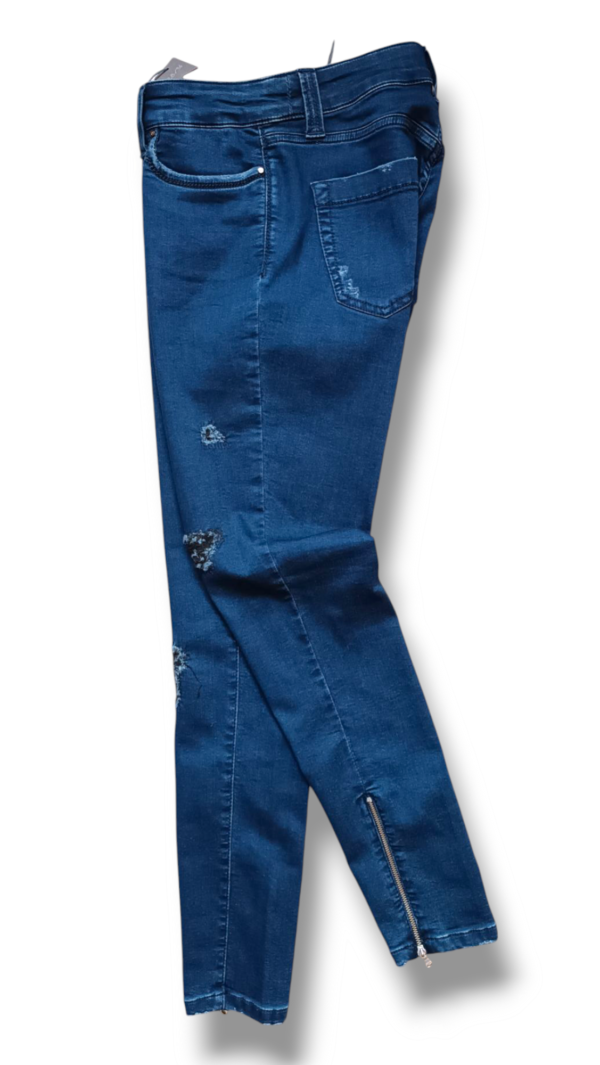 Pantalón Vaquero Skinny Distressed con Cremalleras - Imagen 6