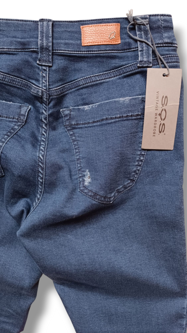 Pantalón Vaquero Skinny Distressed con Cremalleras - Imagen 5