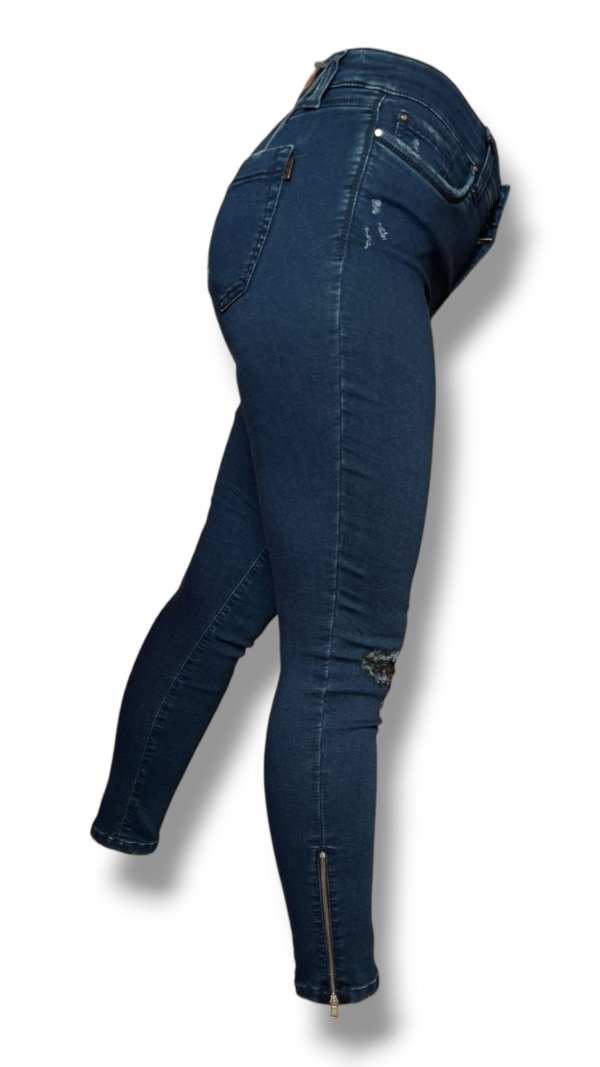 Pantalón Vaquero Skinny Distressed con Cremalleras - Imagen 7
