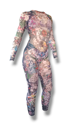 mono.jumpsuit.tatuajes.DSQUARED2.mujer.